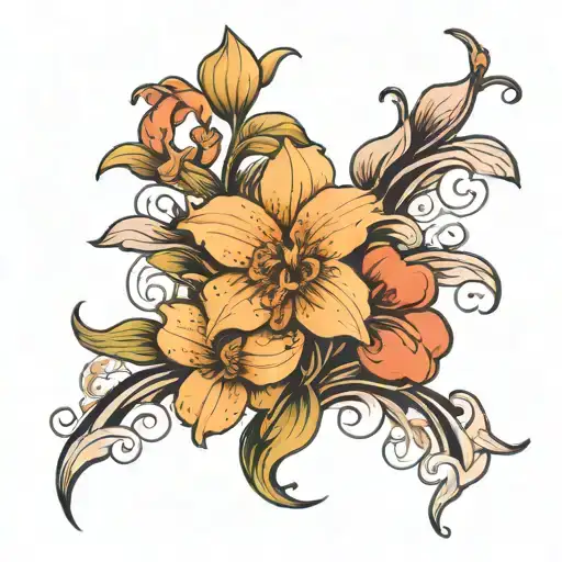 Apple Orchid And Waves