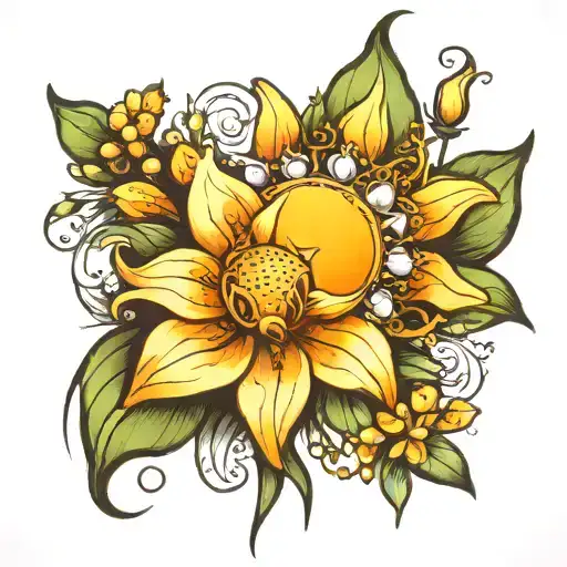 Combination Sun And Lilly Of The Valley Flower