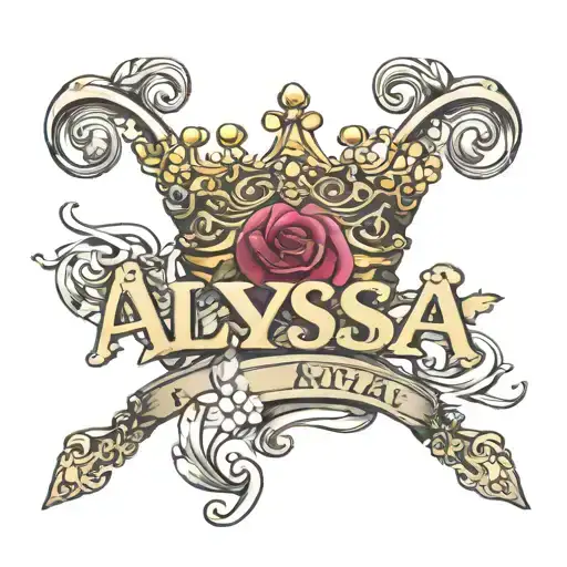 Princess Crown With The Name Alyssa Name