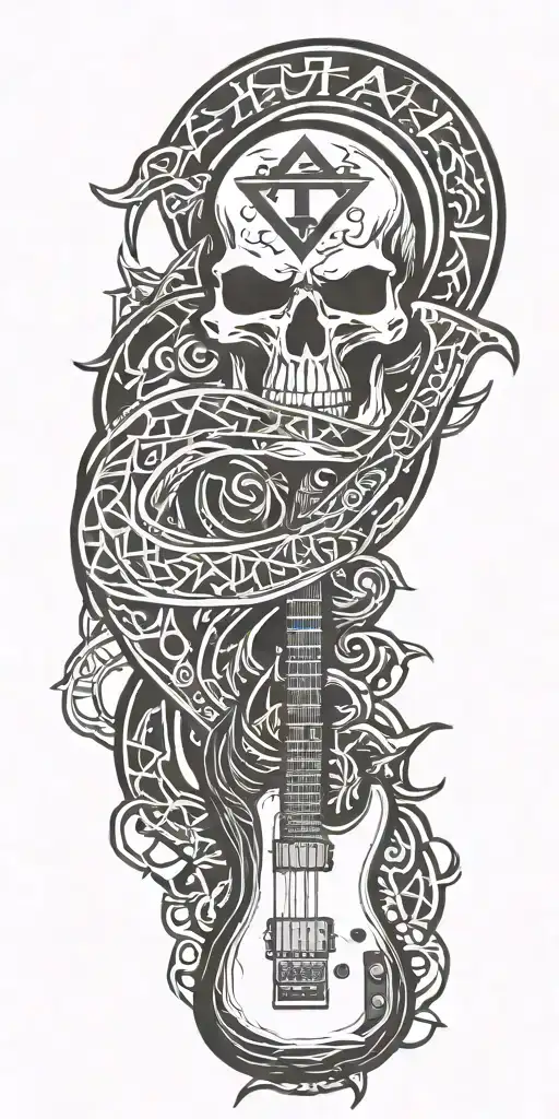 Van Halen Logo With Guitar