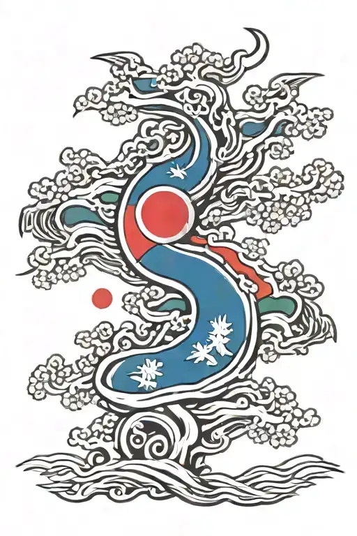 South Korean Flag Waving