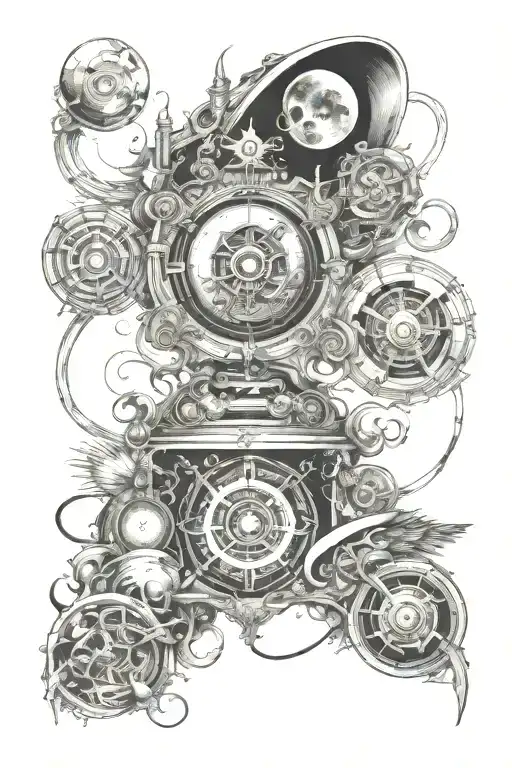 Mystery Metal Band Logo Music Time Space