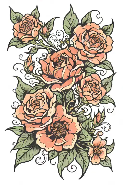 Flowers Growing Together Representing The Client's Love