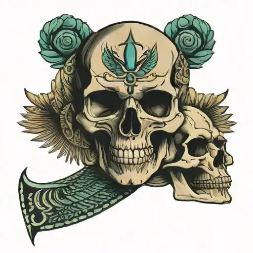 Egyptian Tattoo Skulls