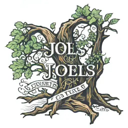 Joel's Name On The Trunk Of A Tree