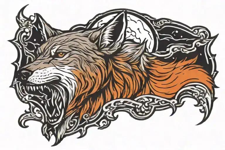 Black And White Lone Wolf Howling