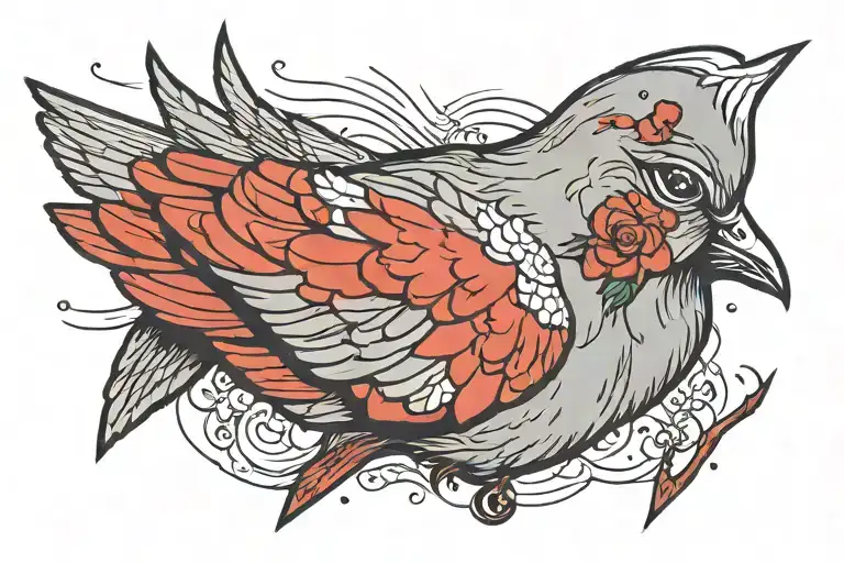 Pigeon Arrow Hitting His Head Profile Holding