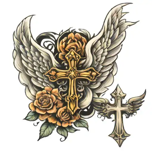 Cross Angel Wings