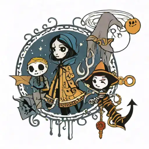 Coraline Wearing Raincoat We The People Nautical Anchor Lighting Mcqueen Jack And Sally