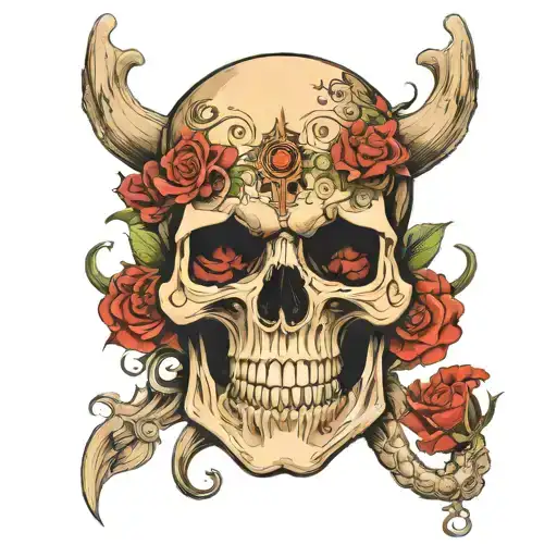 Skull With Kundalini