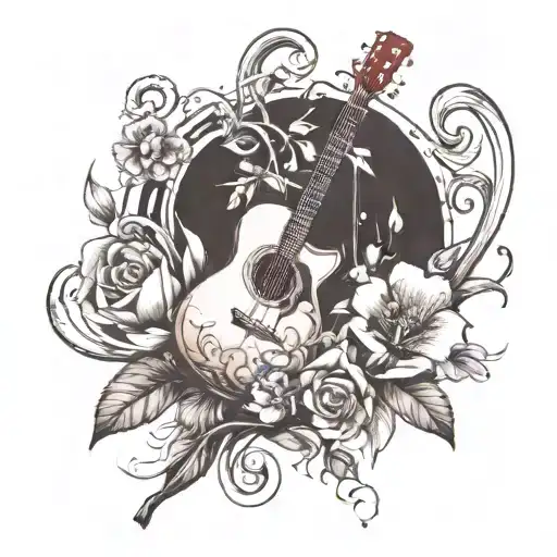 Music And Flowers Growing Inside Representing Your Passion