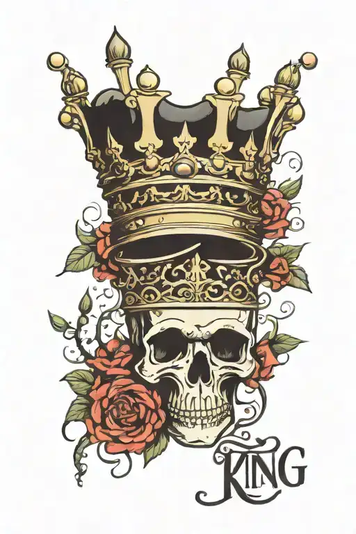 Word King Crown Surrounded