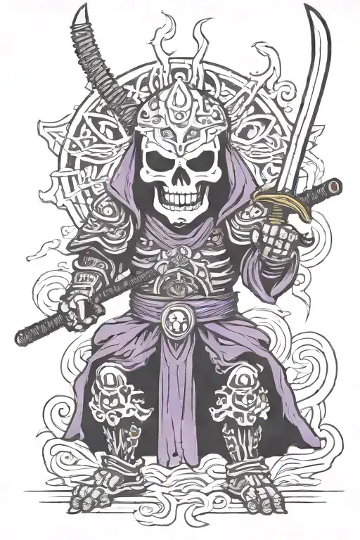 Samurai Skull As Skeletor But Only Head