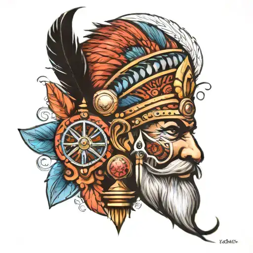 Indian History Inspired Tattoo Featuring Element Powers