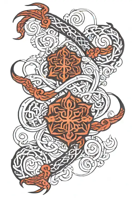 Vajra Symbol Intertwined Infinity Symbols