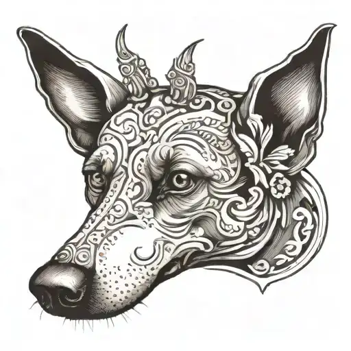 Dog Head But Van Gougg Style