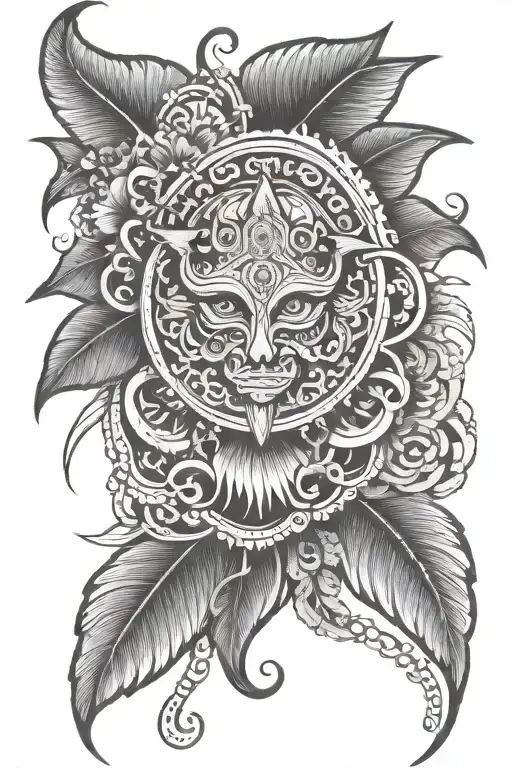 Filipino Tribal Tattoo Design Mixed With Polish Tattoo Design