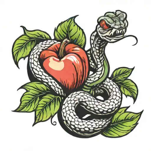 Snake And Apple