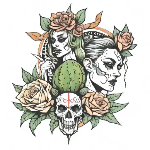 Cactus And Female Death