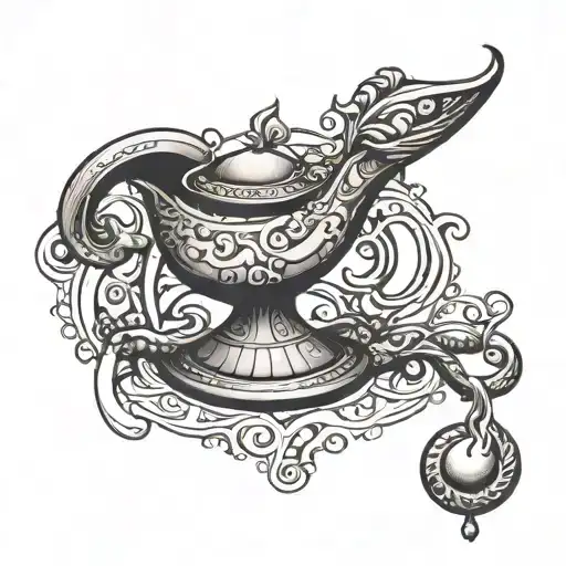 Magic Genie Lamp Health Money Energy