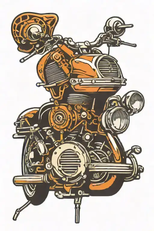 Car Silhouette Engine Motorcycle