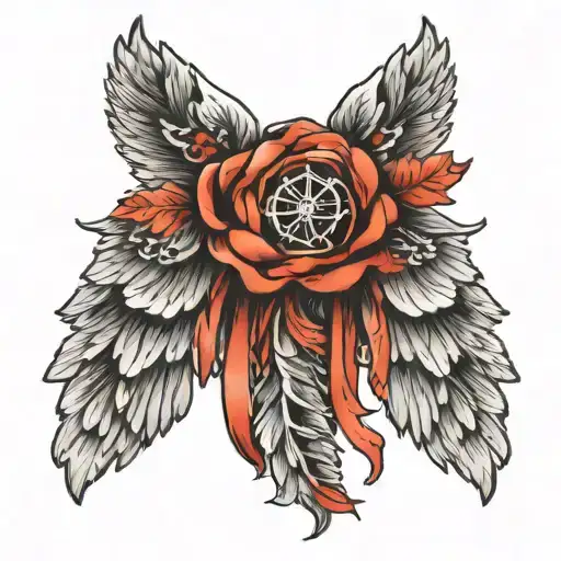 Branch And Angel Wings Wrapped