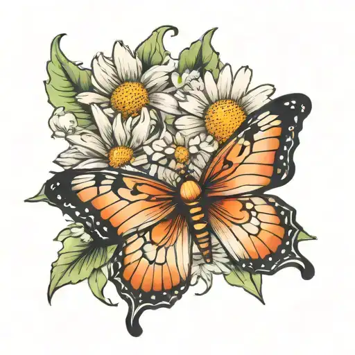 Daisy With Butterfly & Semicolon Incorporated