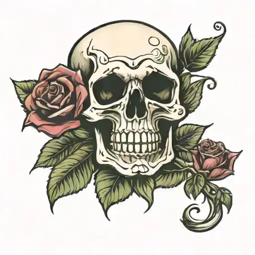Skull With Roses