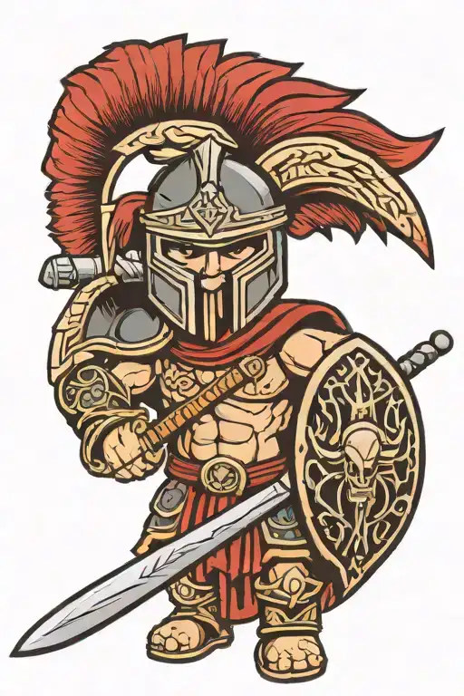 Spartan Warrior Plush With A Sword