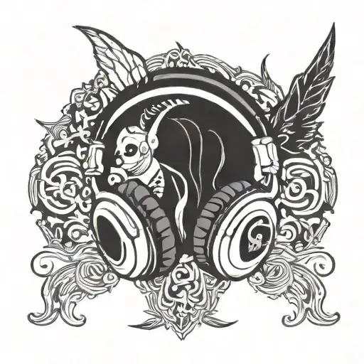 Creamfields Logo Headphones Lightning Music Love