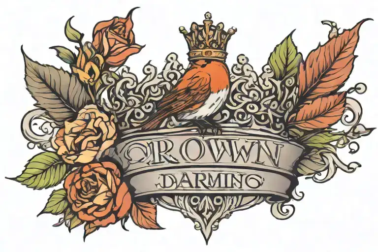 Crown And Name Robin