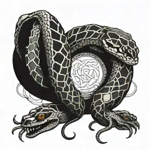 Snake Wrapped Legs Splayed