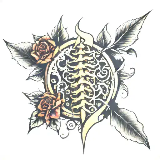 Spine Scar Incorperated Representing Growt Throught Pain