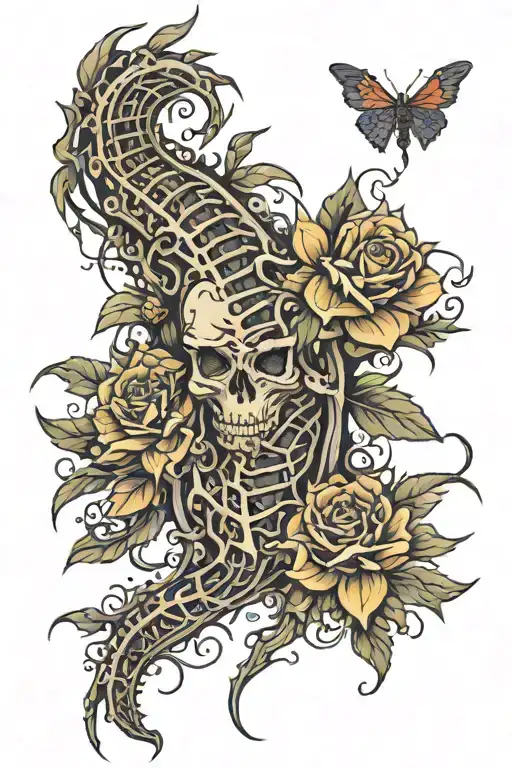 Spine Scar Incorperated Representing Growt Throught Pain