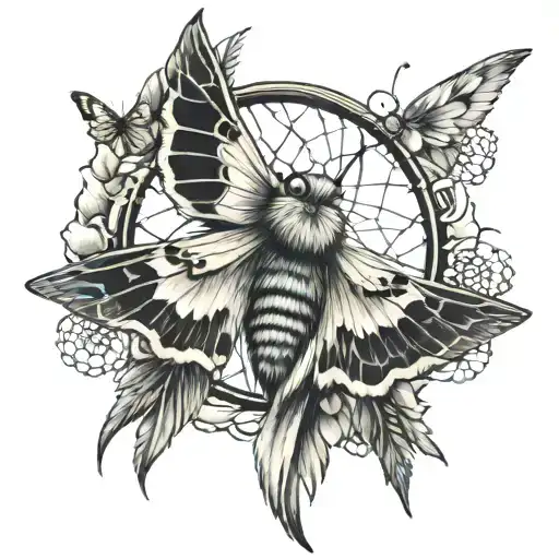 Moth And Dreamcatcher