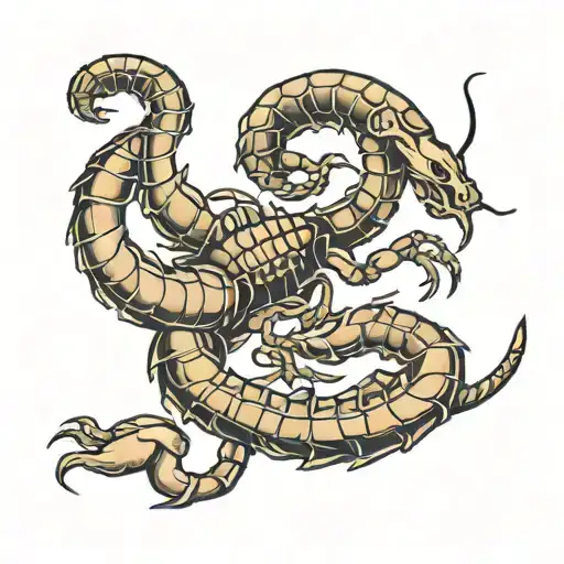 Scorpion With Tail Shaped Like The Letter R