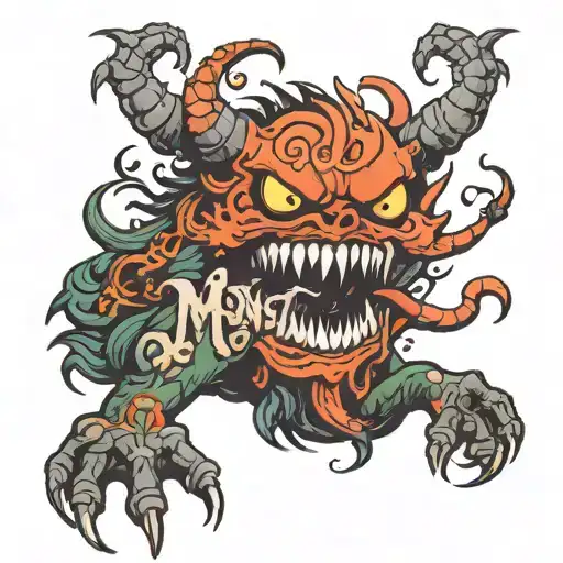 Monster Word Written Along Both Sides By The Inequities