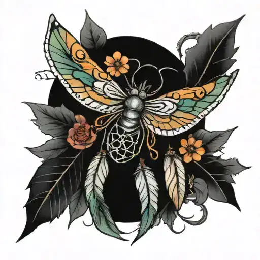Moth And Dreamcatcher