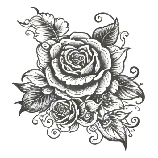 Flower Name Intertwined Symbolizing The Client's Love