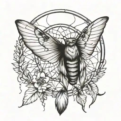 Moth And Dreamcatcher