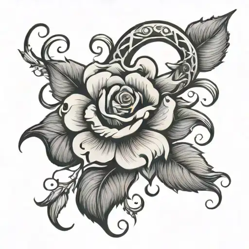 Flower Name Intertwined Symbolizing Love Symbol Integrated