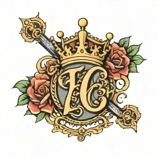 Letter Eg With A Crown Above The Letters