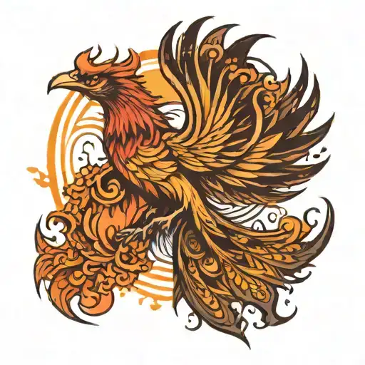 Pheonix Rising Sun Setting