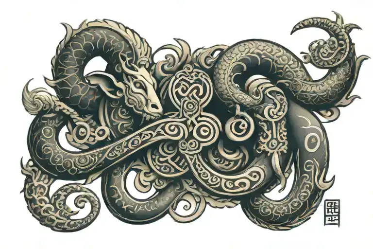 Infinity Symbol With Ram And Hanuman Chalisa Written