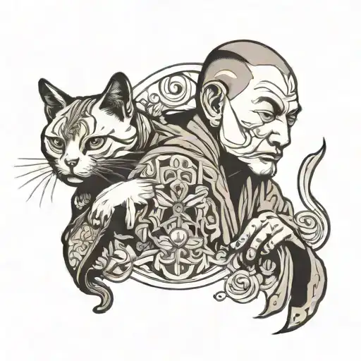 Monk With Cat Head