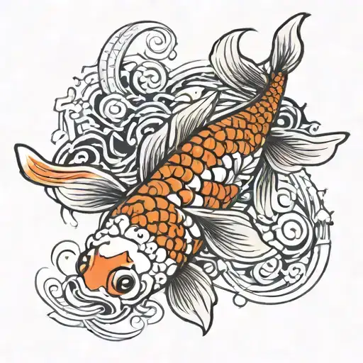 Koi Fish & Tribal Patterns