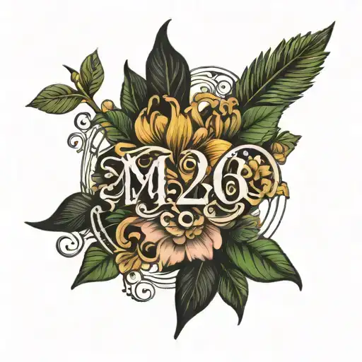 Roman Numerals For March 31St 1926 With A Dainty Flower Behind The Date