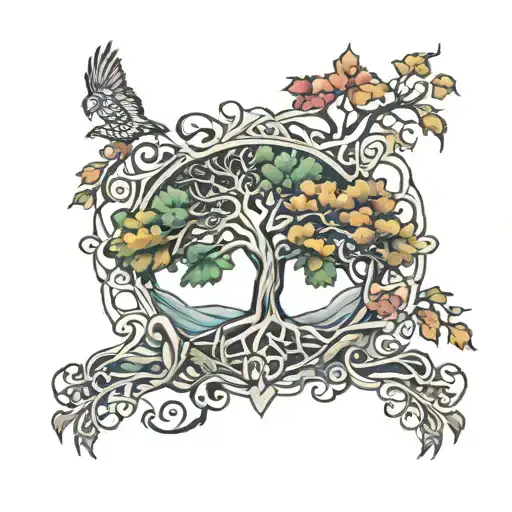 Tree Of Life And Love To 3 People In Motion Effect