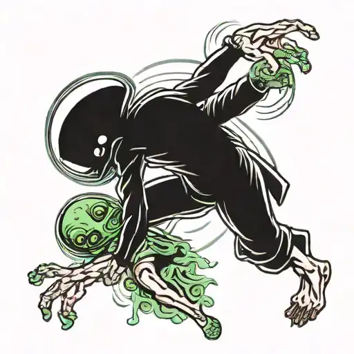 Alien Abduction Scene Depicting