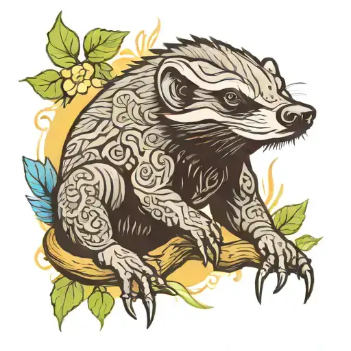 Honeybadger With Gangster Style